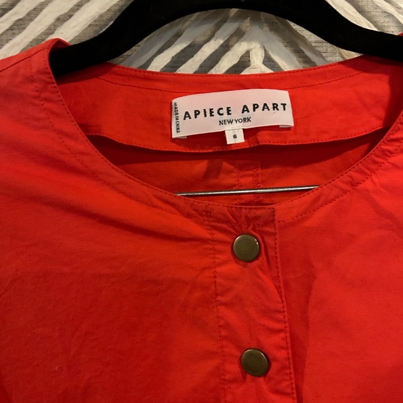 Apiece Apart Red Snap Button Dress - Picture 5 of 8